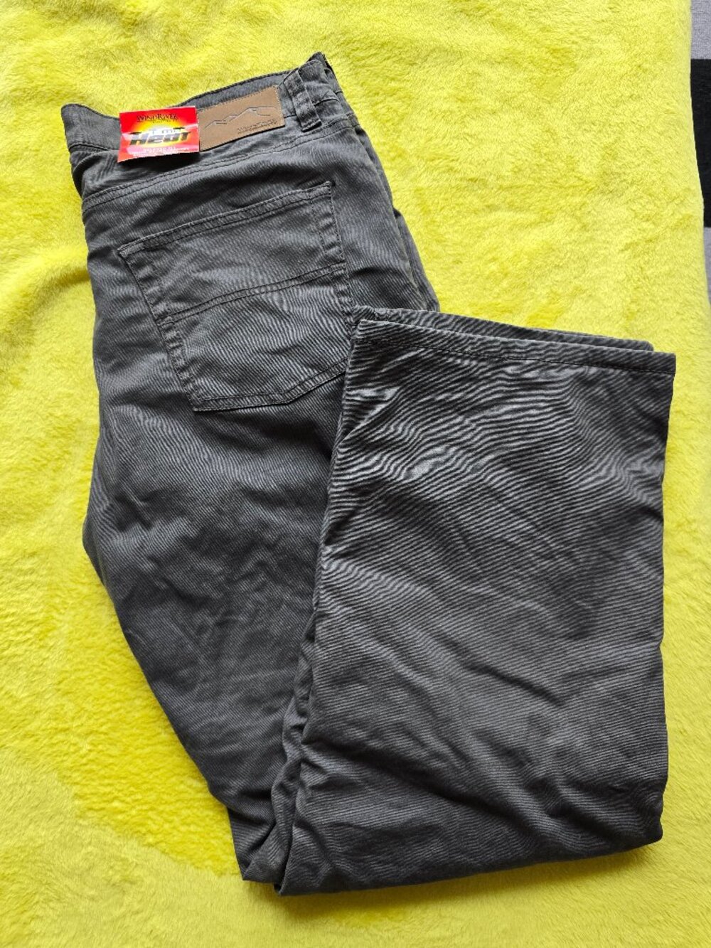 NWT Windriver men's T-Max Heat Lined Stretch Pants 36x30 Olive/Grey